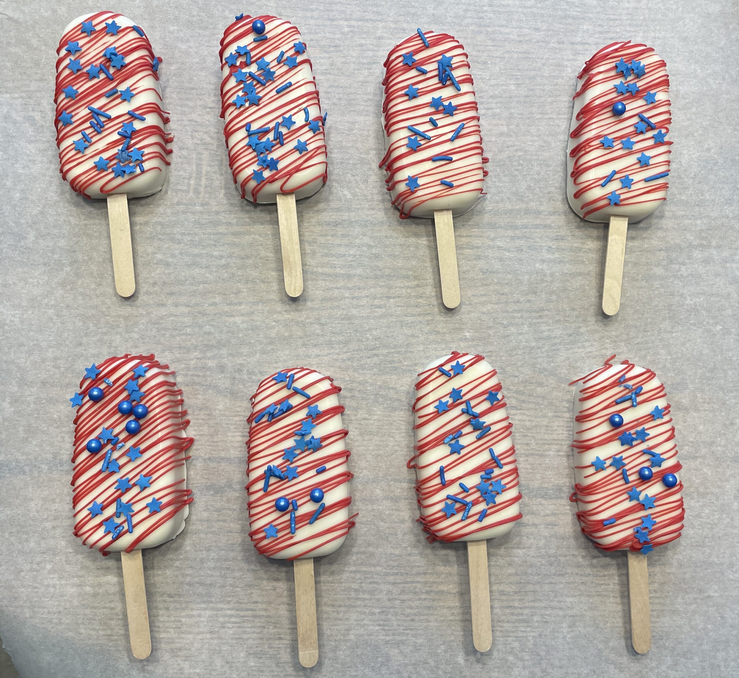 Patriotic Cakesicles