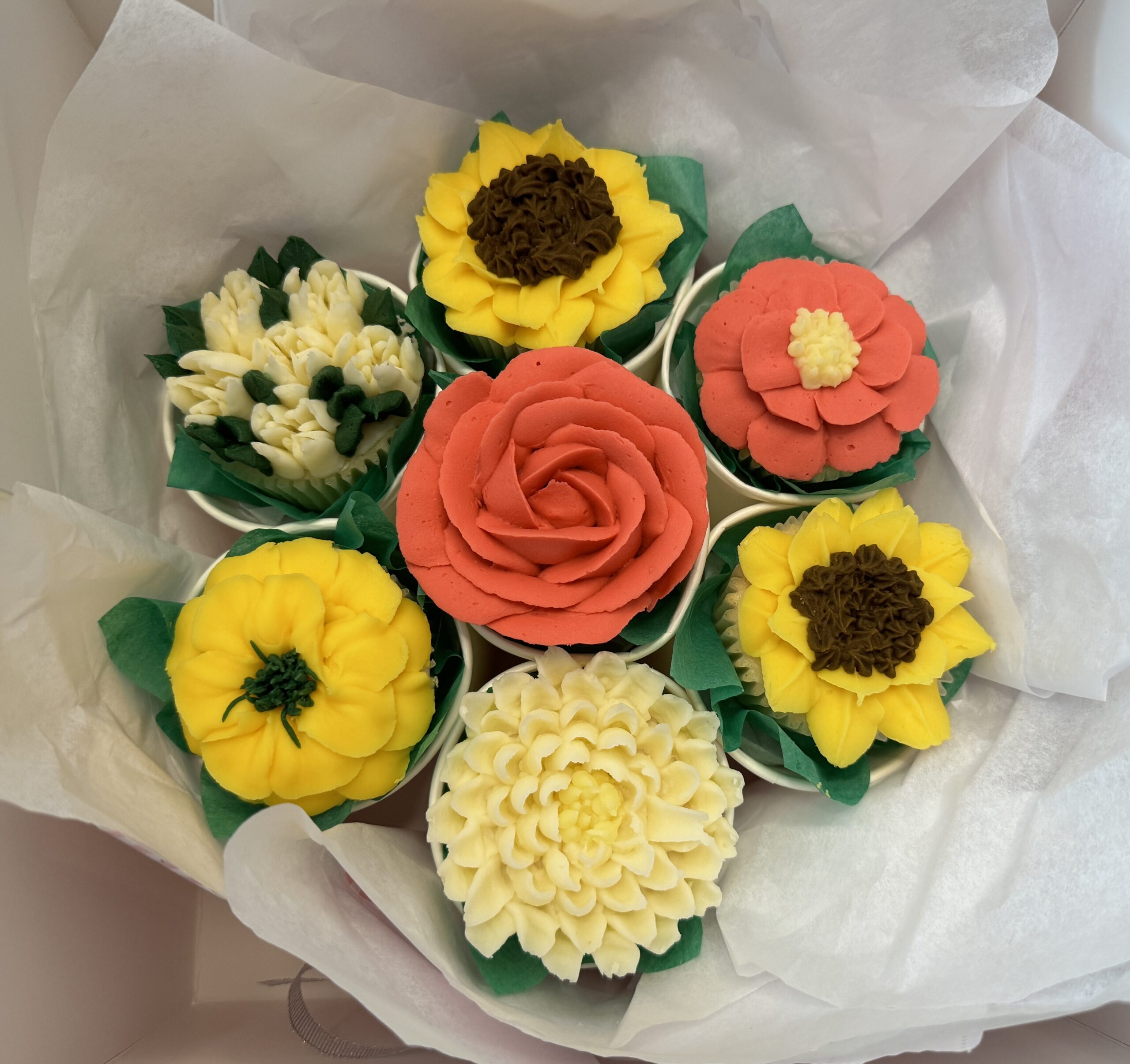 Yellow Bouquet Cupcakes